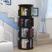 360° Rotating Stackable Shelves Bookshelf Organizer - Black